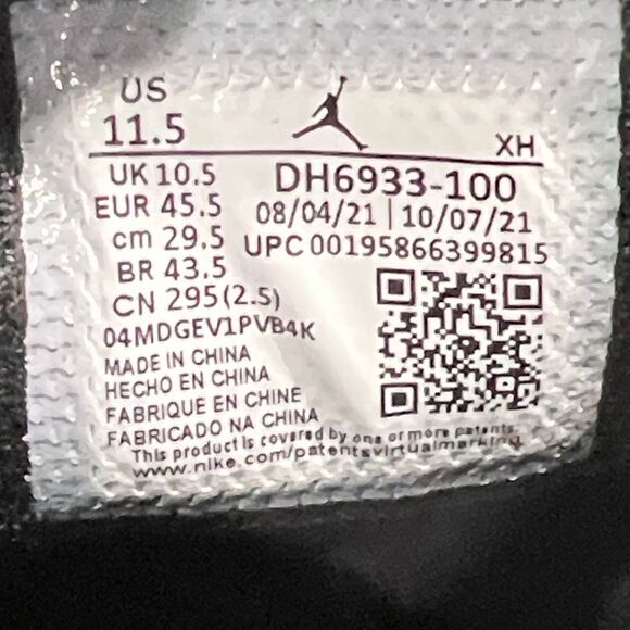 🔥🏀 NIKE AIR JORDAN 1 Mid SE 'Diamond' Shoes - DH6933-100 Men Sz 11.5 - PERFECT - Picture 14 of 15